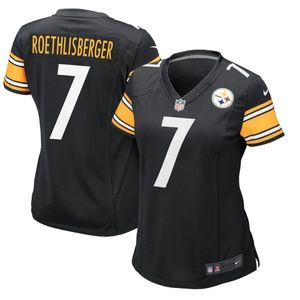 Women's Pittsburgh Steelers Ben Roethlisberger Nike Black Team Game Jersey